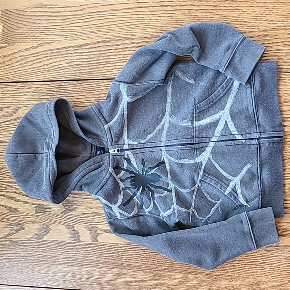 GAP Gray Spider Web Hoodie - Picture 1 of 7